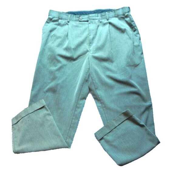 Braggi by Louis Raphael Pants Adult 40x32 Pleated Straight Leg‎ Rayon Dress Mens - Picture 1 of 6